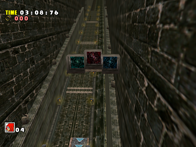 SA1Facts's tweet photo. While Knuckles' Lost World contains the rest of Sonic's object set outside of his regular boundaries, what's also outside for an odd reason (above the boulder section) is the colored lights for the pressure plates to open the door at the end of Act 1 while never having any use. https://t.co/reVd0aAifU