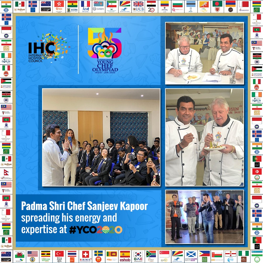 IHC_Hospitality's tweet photo. Padmashri Chef and YCO Principal Judge @SanjeevKapoor sharing his expertise and experience with everyone at #YCO2020 

#YCO2020 #Delhi #Pune #Bangalore #Goa #YCO #CulinaryOlympiad #Chefs #Judges #IIHM #IIHMHosts #YoungChef #BuddingChefs #HappyYCO https://t.co/9kv4KyiakY