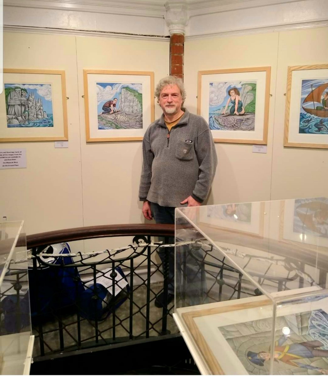 Academician David Brooks pictured here in the Rotunda of the Lyme Regis Museum at the start of his, exhibition which runs from 1st February to 15 March, closed Mondays. <a href="/LymeRegisMuseum/">Lyme Regis Museum</a> @swacart