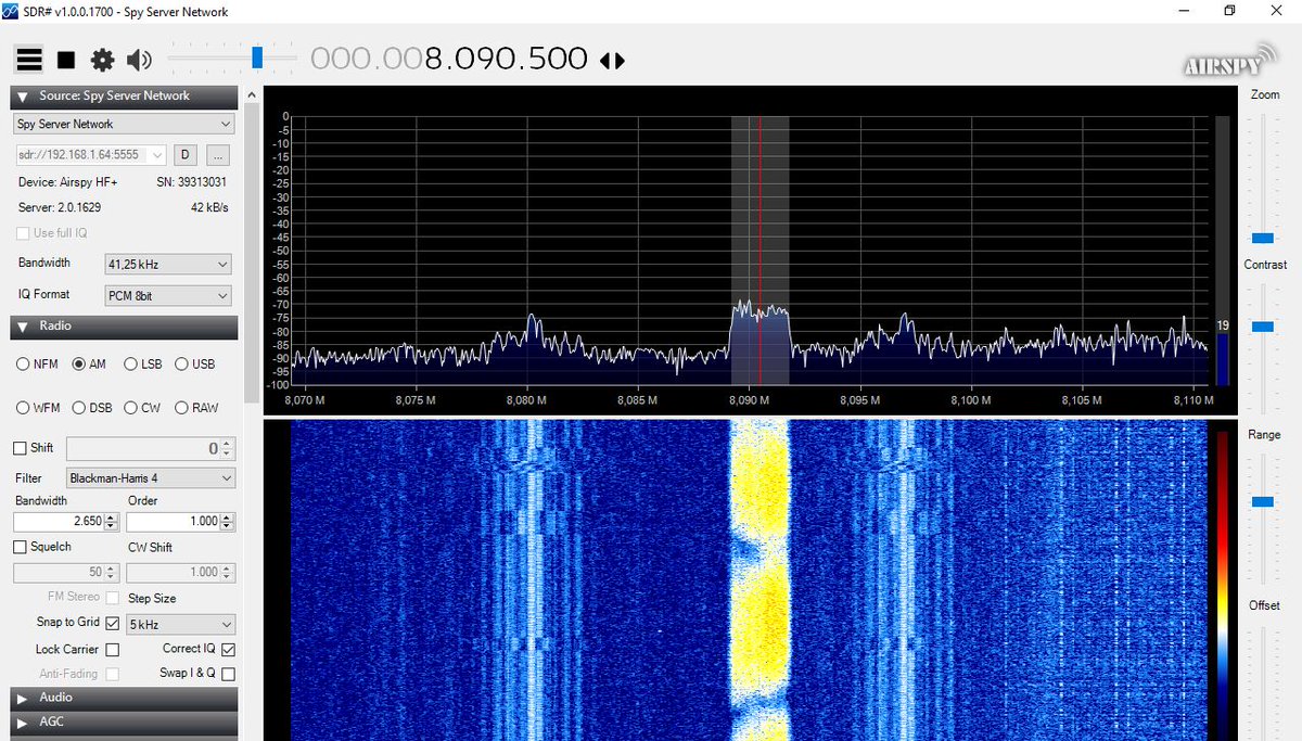 Hi, does anyone knows that is this station trough HF , 8090,5 Khz , is it a DRM transmission ?  How can I decode it ? thanks.