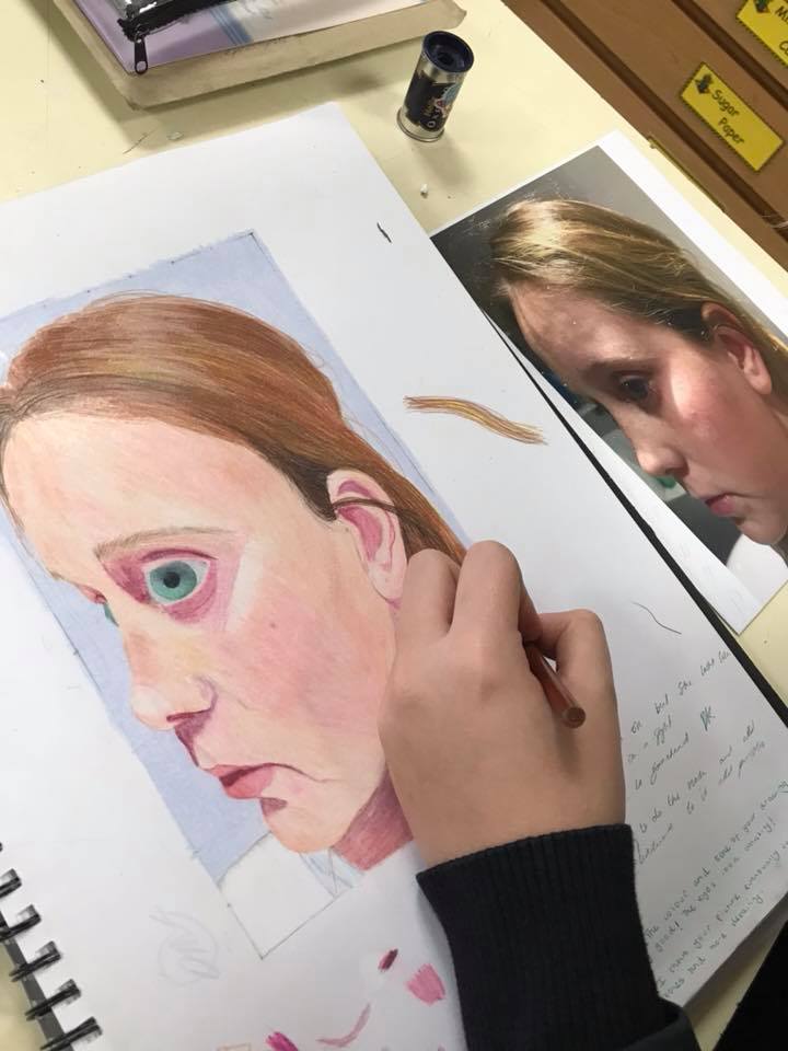 The result is we have pupils who, in 24 hours (The time allocated to art over Years 7 & 8), are able to become really good portrait artists. Those that go on to GCSE continue to become more expert and proficient. 7/10