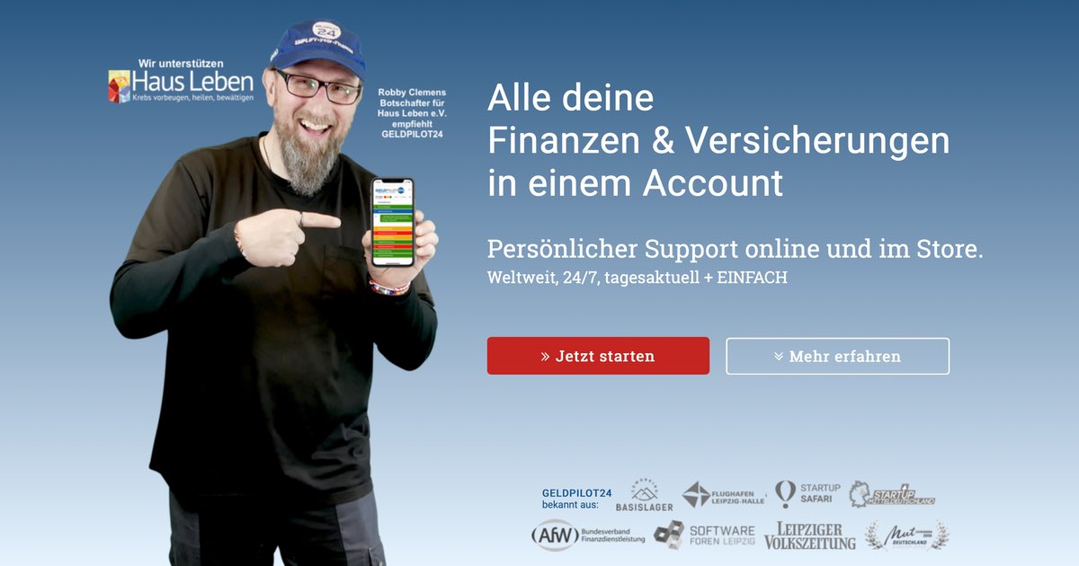Wir unterstützen Vereine und soziale Projekte mit eigenen eStores. Mit Haus Leben e.V. unterstützen wir einen Verein der uns sehr beeindruckt, weil er Menschen die an Krebs erkrankt sind bei der emotionalen und praktischen Bewältigung unterstützt. GELDPILOT24-HAUSLEBEN.de