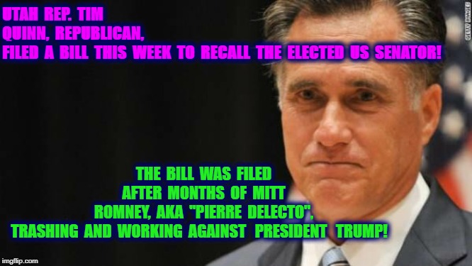 TheIrishDame's tweet photo. Pierre Delecto🧟‍♂️in the Hot Seat: Utah Lawmaker Files Legislation to Recall Sitting US RINO Senator!
https://t.co/wHHJLjHMrP
#Trump2020NowMoreThanEver 
🕯️#ShadowBannedlly🕯️ https://t.co/LlKMFFUGQy