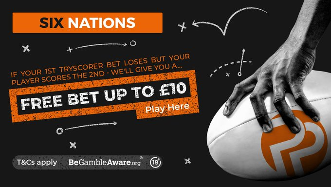 PremierPunt's tweet photo. France host England @ 3pm are a shade under 1/2 to win the encounter.

We've a wide range of markets and a special promotion for those betting on the First Tryscorer market👍

🏉Six Nations Offer🏉https://t.co/SMRNglU51A https://t.co/XfNrcpxuKy