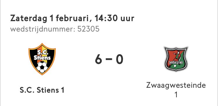 Wederom de 0, wederom veel doelpunten. Op naar <a href="/vvzuidhorn/">vv Zuidhorn</a> 💪🏻💪🏻⚽️