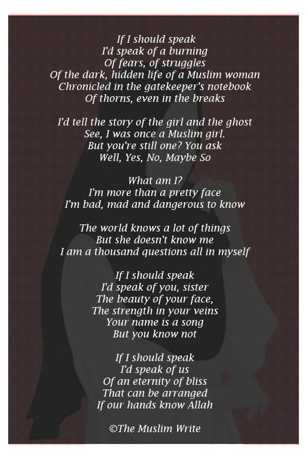 theMuslimWrite's tweet photo. How many Muslim book titles can you spot in this poem? We'll start: If I should speak, The Gatekeeper's Notebook and Muslim girl.

Can you spot others?
#TheMW #themuslimwrite #muslimbooks https://t.co/Uc1HwKXIgU