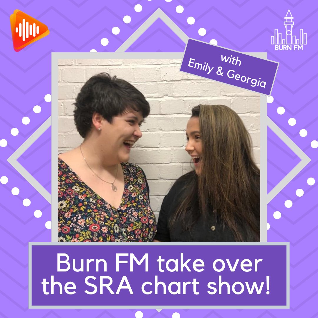 Tune in to <a href="/Burn_FM/">Burn FM</a> from 2-4pm to hear <a href="/EmilyJYoulton/">Emily</a> and <a href="/georgia_marymae/">g long 🤩</a> take over the SRA Chart!