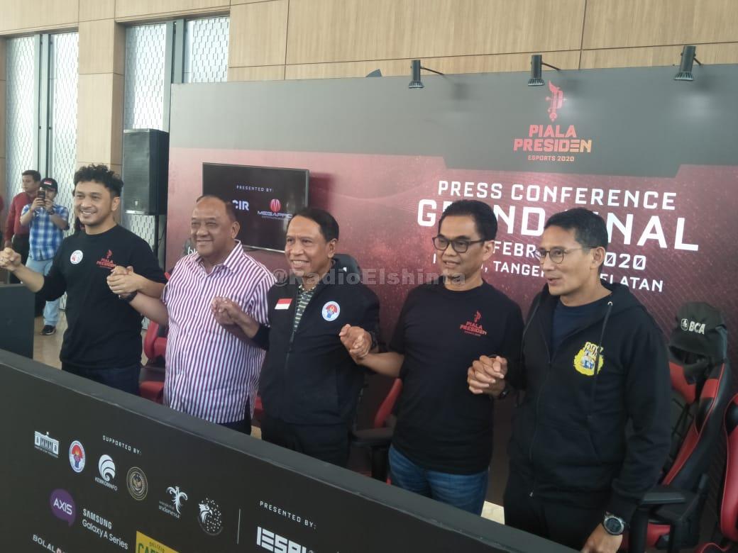 RadioElshinta's tweet photo. Menpora @ZainudinAmali_  kendati kalah dalam babak grand final Piala Presiden E-sports 2020 oleh atlet asal Vietnam, cabang olahraga E-sports atau game online harus terus dikembangkan sebagai penyaluran hobi bagi kalangan milenial. (Bak) @KEMENPORA_RI 
#ElshintaAja https://t.co/CjOxFUuAmD
