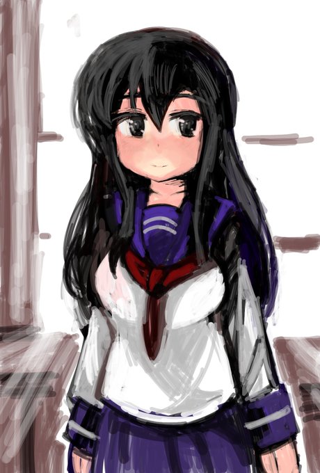 スマホ絵セーラ服子 