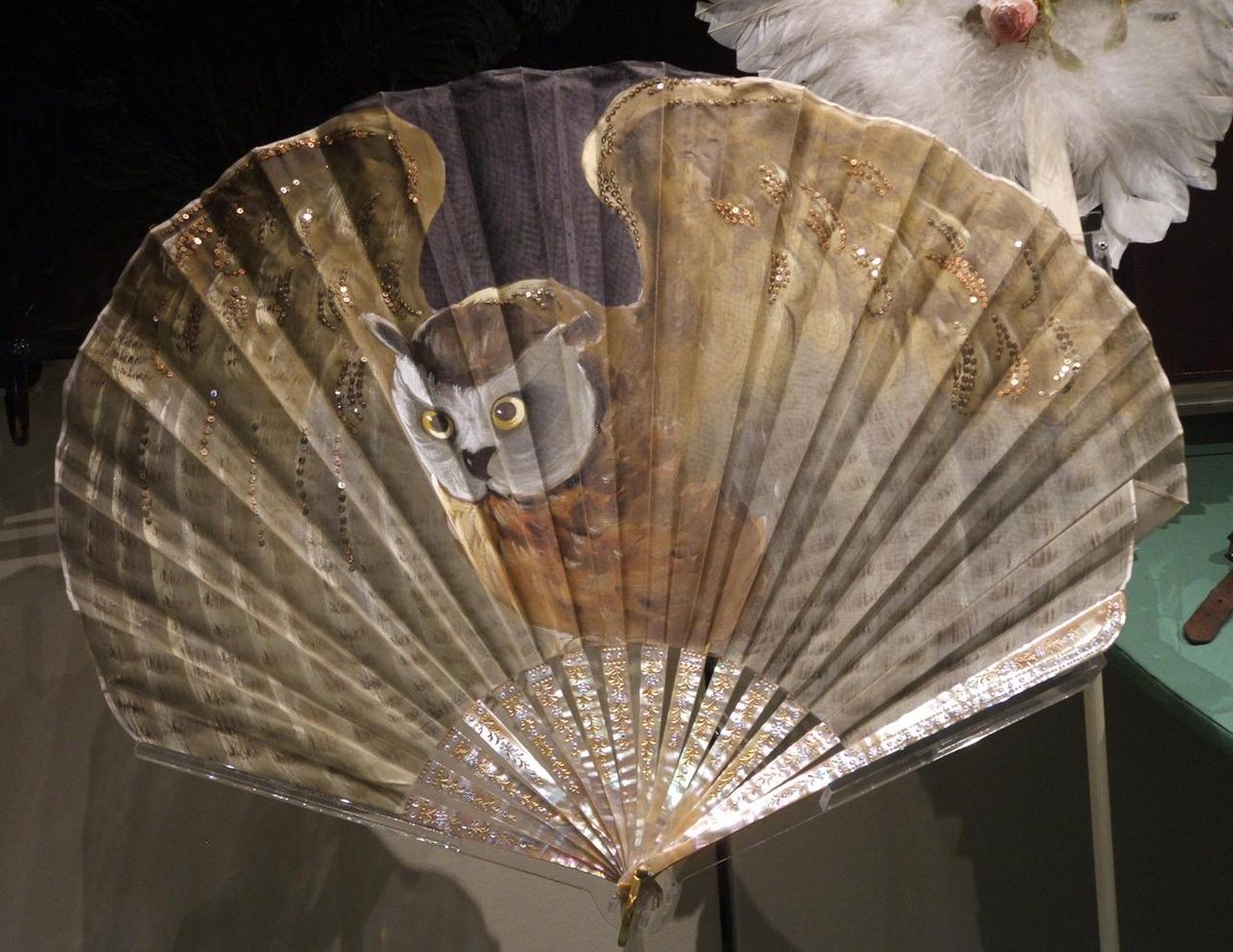 NorwichCastle's tweet photo. Hey, check out this #SuperbOwl!

(Hijacking a popular hashtag? Us? Never!)

Organdie and mother-of-pearl folding fan made by Lachelin of Paris around 1890. https://t.co/OGU2MEs1rF