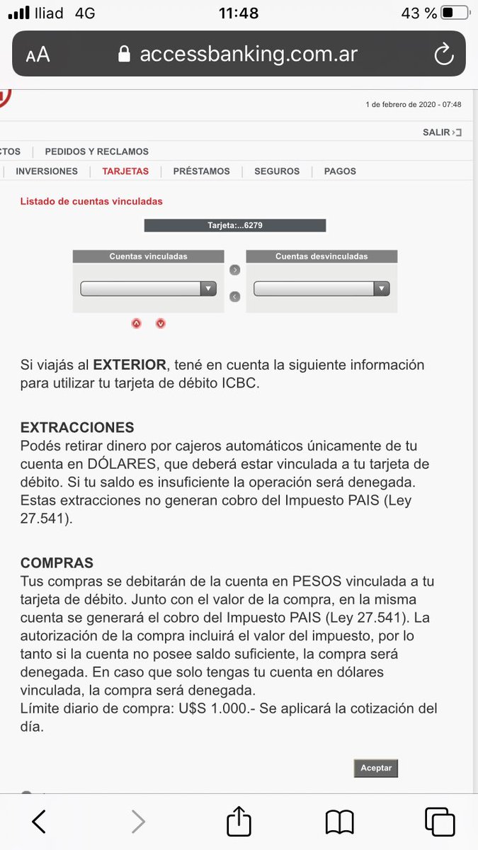 SobreroNacho's tweet photo. @ICBCArgentina @ICBCArgentina Terminé por este medio ya que todos sus canales de comunicarse desde el exterior son imposibles. Han bloqueado arbitrariamente el consumo con tarjeta de débito de la cuenta en usd.  Contrariamente a lo que dice la ley 27.541. Otros bancos funcionan perfectamente. https://t.co/xZJJmeDiT0