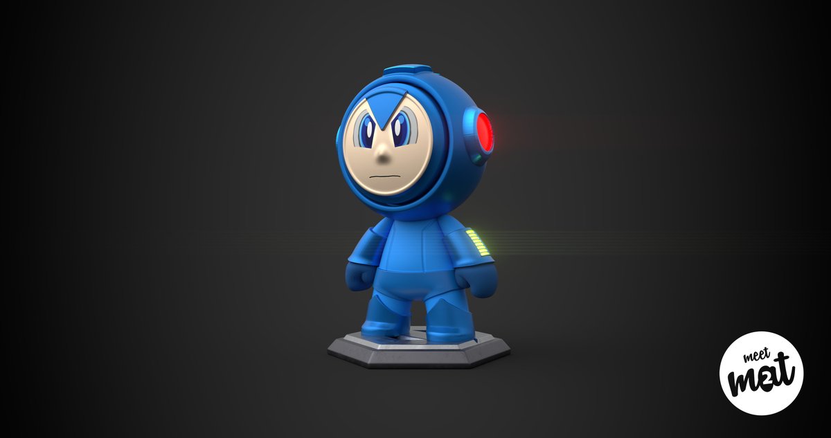 BrandenMid's tweet image. Here is my final submission for the #MeetMat2 contest. I learned a lot and very glad @Substance3D held another contest! #SubstancePainter #madewithsubstance #MegaMan