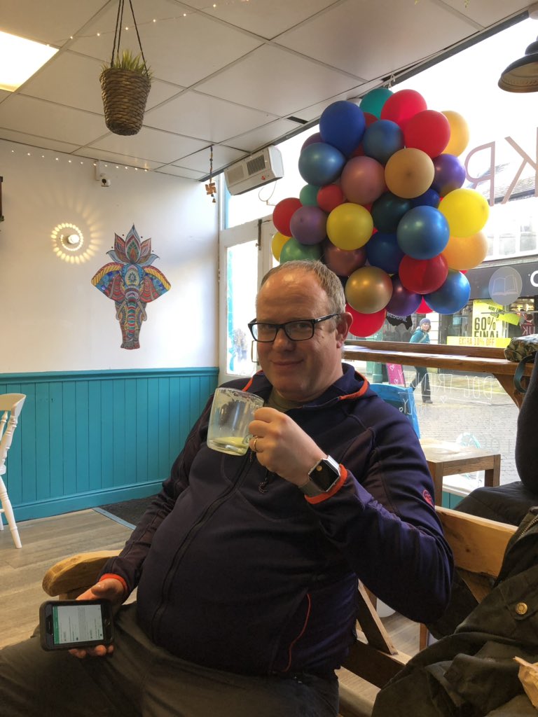 DukeHound16's tweet photo. We are in #thechakralounge #buxton which is #dogfriendly & #bearfriendly 😳 they even knew it was my bifday & got the balloons 🎈 out 🥳 https://t.co/X1pgyNhhDF