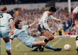 DonORiordan1's tweet photo. @BBCMOTD @GaryLineker @BBCOne Hi Gary found a photo of me tackling you in the FA cup game in 1991 and wonder would VAR have given a foul. https://t.co/3jum8c8KJt