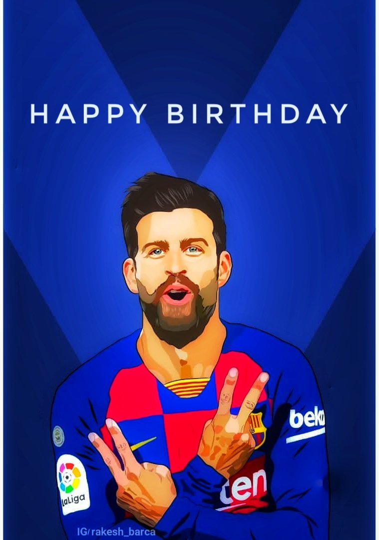 Belated.... Happy Birthday..Gerard Pique...... Drawing from My Friend Rakesh.... 