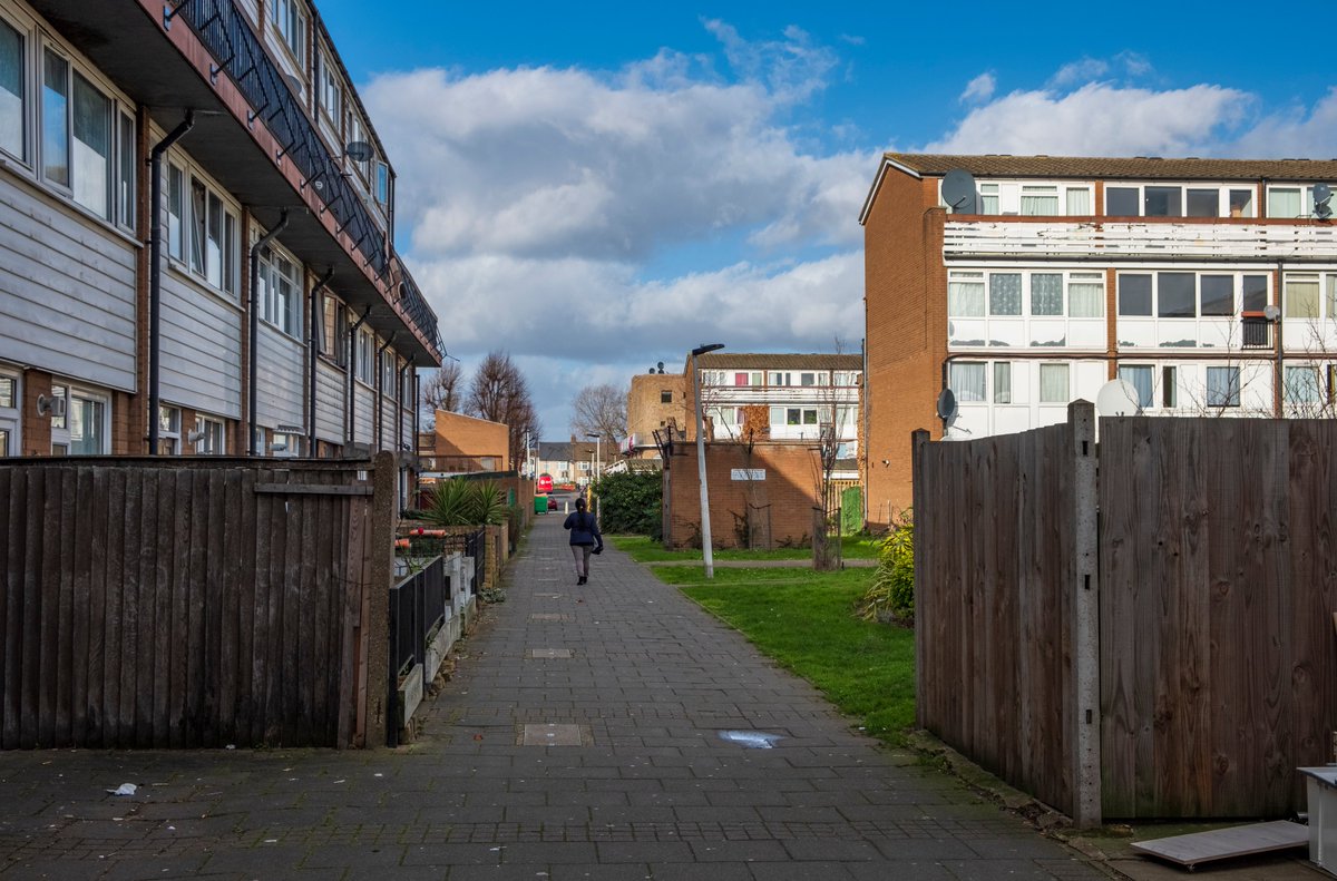 2) McGrath Road was built for Newham Council as shared equity houses. It's a short bus ride east of Stratford in East London. Here's the context, set amidst a not particularly nice council estate. It certainly doesn't aim to blend in (a good thing in this case).