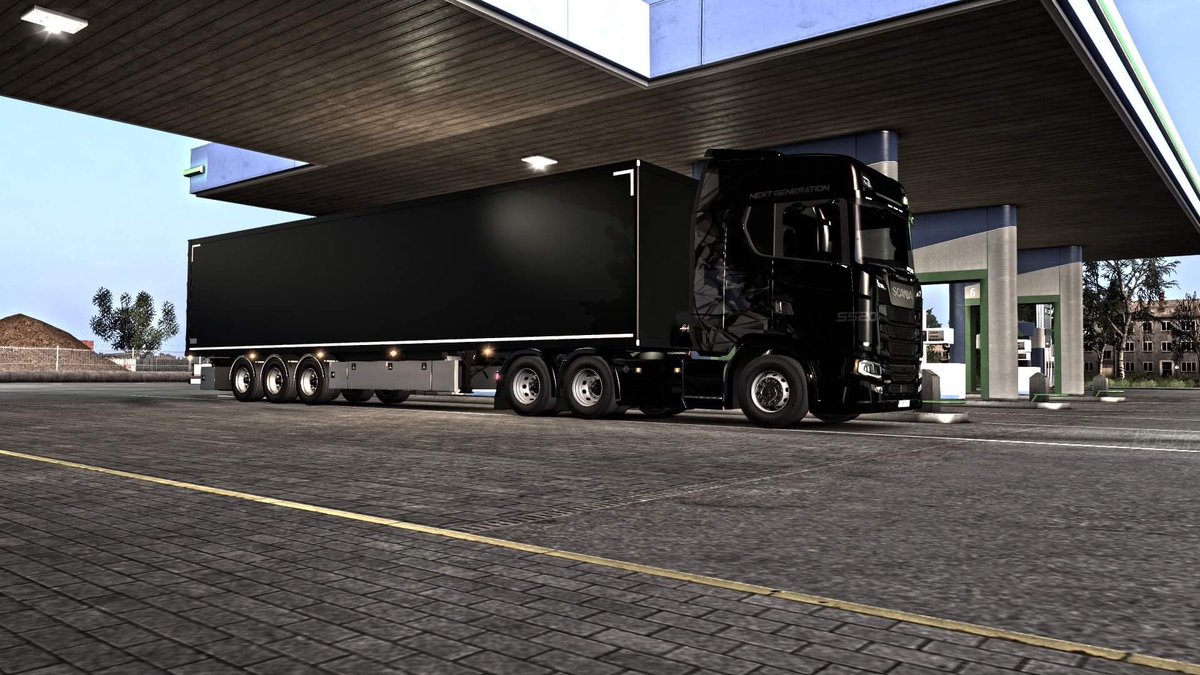__Huskie__'s tweet photo. Got the updated next generation skin on, its black now😎
#nextgenerationscania #beyondthebalticsea @SCSsoftware https://t.co/ZBt9TULGMm
