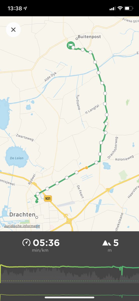 Middagloopje Drachten - Buitenpost 20.4 km