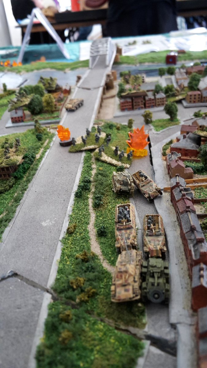 UKRPGMerryband's tweet photo. Another dramatic game of #AllHellLetLoose. The dastardly British have got in the way of the friendly Germans as they drive to the work picnic.
Thankfully a few bullets help to clear the path. Here's hoping they don't chase us with bullets and spoil the schnitzel! https://t.co/eo1kNFVZ6I