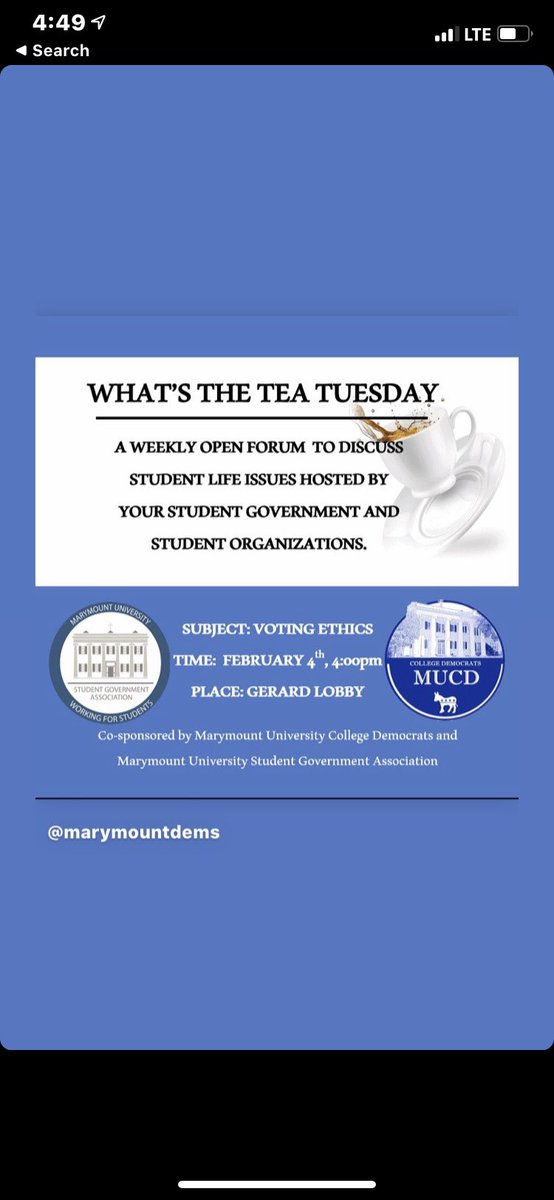 Marymount College Democrats tweet media