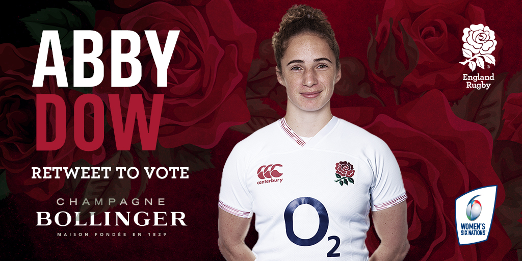 EnglandRugby's tweet image. Time to vote for your @BollingerUK Player of the Match 👇

RT to vote for @abbydowberg 🌹

#WomensSixNations #SendHerVictorious #RedRoses