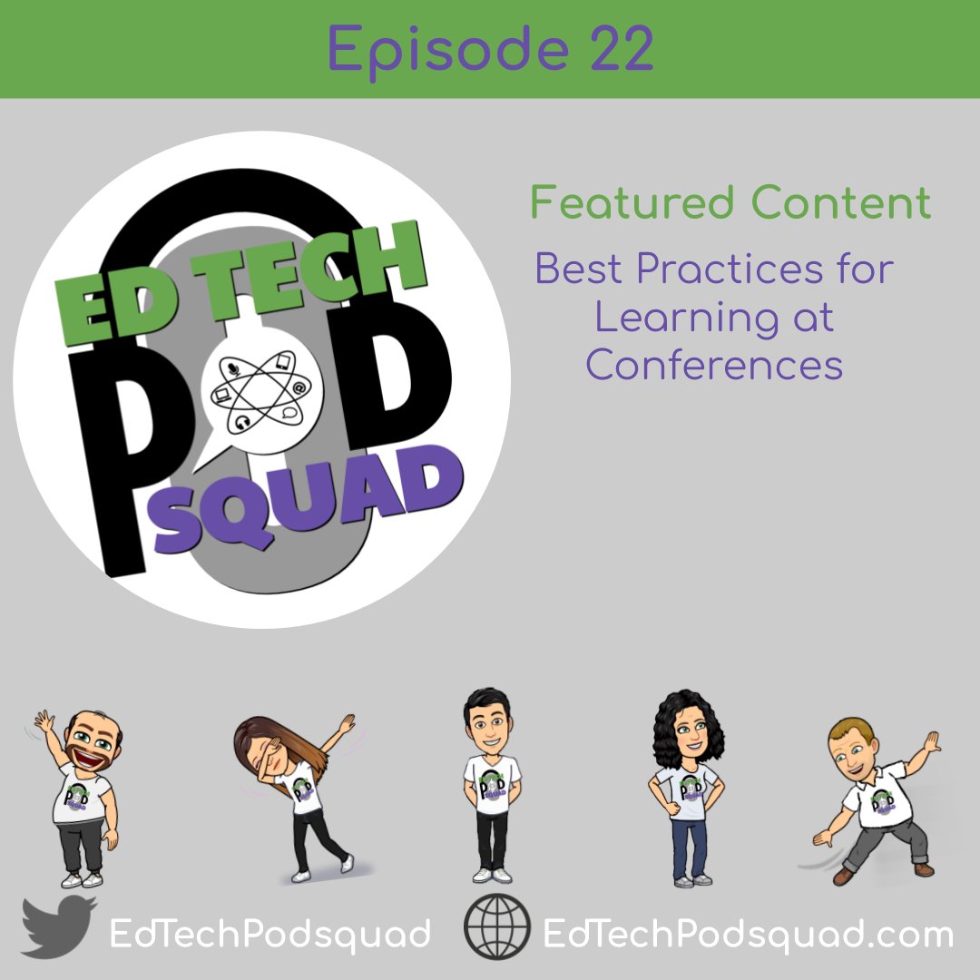 Episode 22 of The Edtech PodSquad just dropped! Drop in on our conversation about planning, attending, and reflecting on professional conferences! #moedchat #edtechpodsquad 

anchor.fm/edtech-podsquad