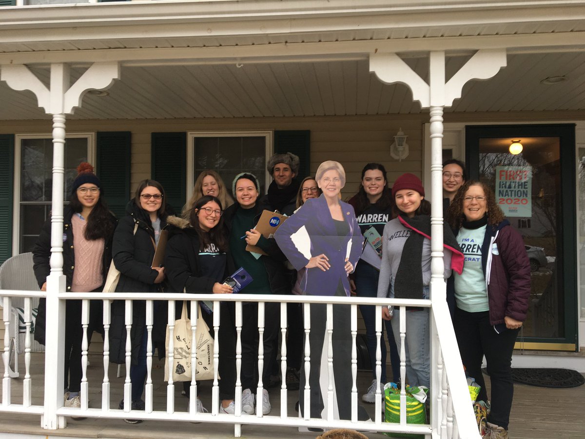 w4warren's tweet photo. We love knocking doors in NH :)))) https://t.co/JabbuhawMM