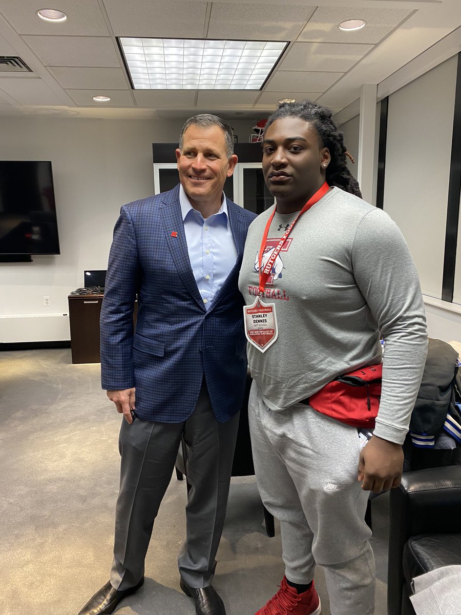 StanleyDennis50's tweet photo. After a great visit I’m blessed to say I’ve received a PWO from my home university ‼️ Thank you @GregSchiano @CoachFraserRU @RossDoug21 @CoachHoffmannRU @CoachNunz @CoachPanagos for believing in me #chop🛡⚔️ @TaftFootballCT @kafaf_peter https://t.co/bJhS4pklyh