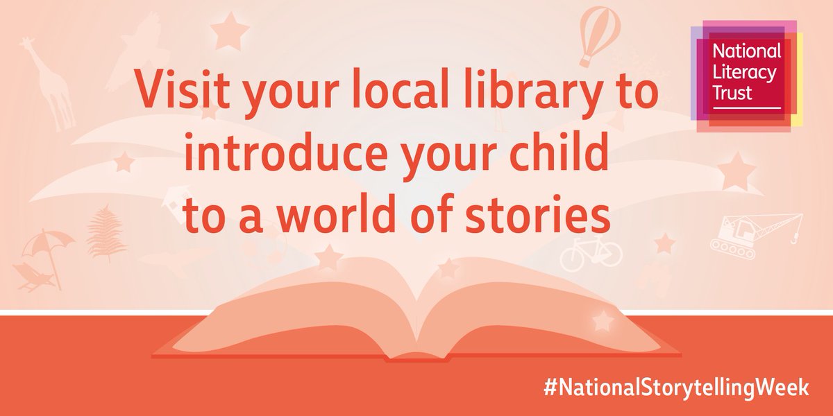 Literacy_Trust's tweet photo. Libraries give us free access to a world of stories - visit your local library for National Storytelling Week! https://t.co/yNbCNfFqRG
