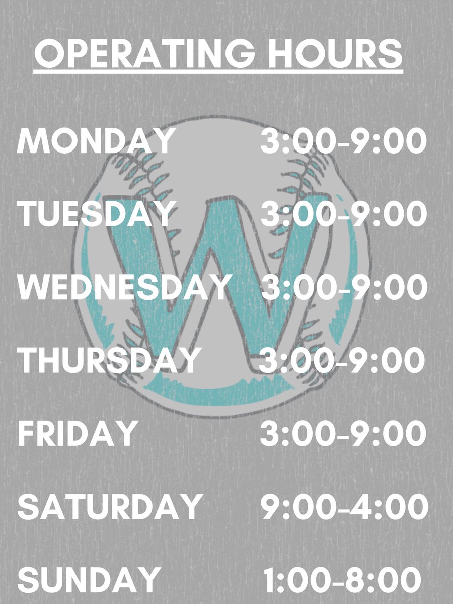 Closed today enjoy the Super Bowl! Schedule below: