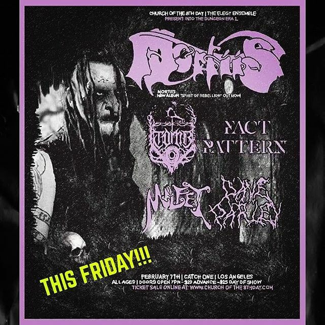 church8thday's tweet photo. Opening the gates this Friday with a very special performance from thee one, thee only, @mortiisofficial ... joining in will be #Tomb @factpattern @malfetds and @daveparley ... tickets are on sale, now!! @elegyensemble @catchonela #dungeonsynth #darksynt… https://t.co/rLU0RXYxV2 https://t.co/qC2ToS1Wkq