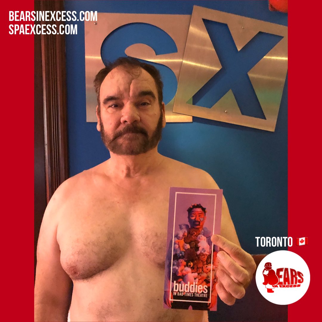 bearsinexcess's tweet photo. During our Chubs at the Tubs, this Sunday at @SpaXSTO , Jim won two tickets to the #RhubarbTO (Feb 12 - 22) at @buddiesto
.
#spaexcess #bearsinxs #gaytoronto https://t.co/rZuMXUpx3W