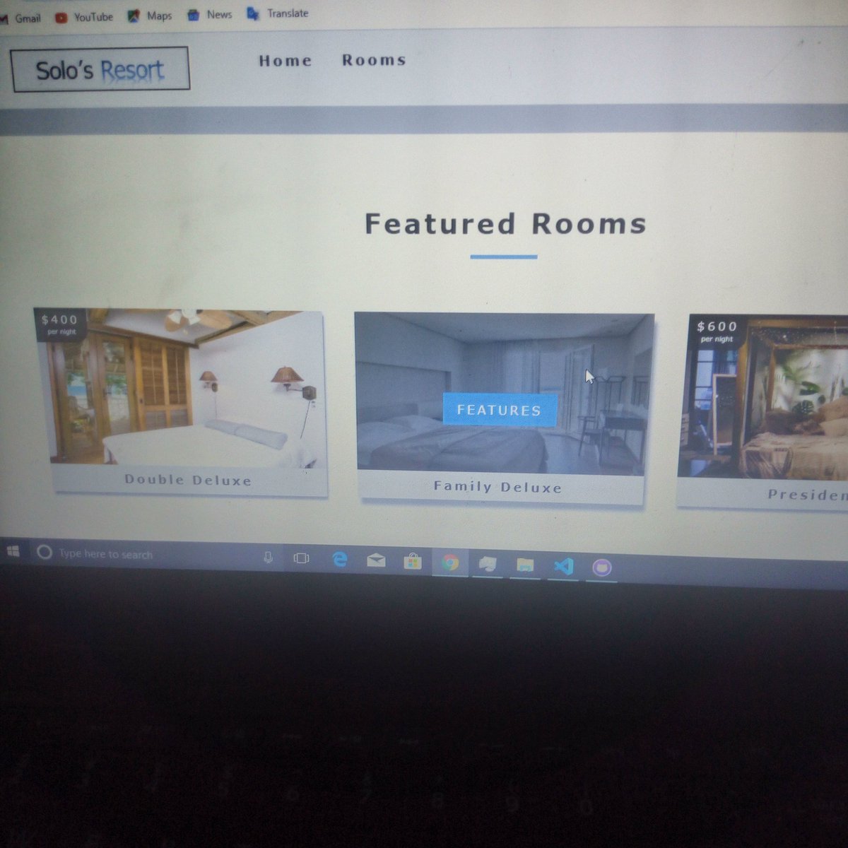 mcbryan1z's tweet photo. #100DaysOfCode  #CodetrainChallenge 
@codetraingh 
Day 4⃣...Today, I worked on a resort app I was building.. I added a little styling to my featuredRooms component... 

#theRoadIsClear https://t.co/ysd3cgjL4H