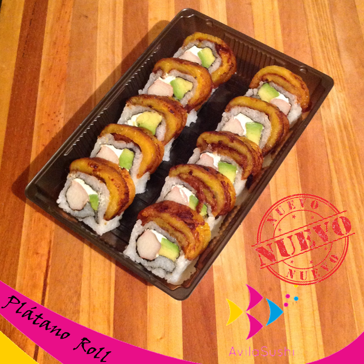 AvilaSushi's tweet photo. #PlatanoRoll Cangrejo, aguacate, queso crema con topping de plátano y un toque de salsa dragón y anguila 😜🍣 Contáctanos vía Whatsapp 📲 #AvilaSushi#Instasushi #IgersCaracas #FoodPorn #SushiLovers #SushiCaracas #LomasdelAvila #TerrazasdelAvila #PaloVerde #Caracas https://t.co/1PqQvHzpN5