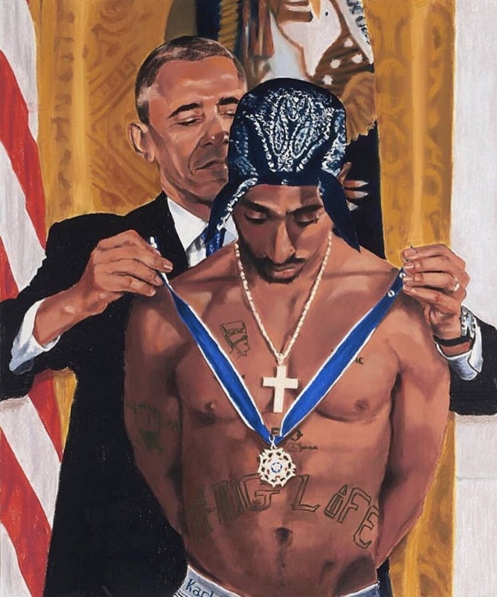 Could Pac have possibly had a shirt on whilst receiving the Congressional Medal of Honor? I mean...