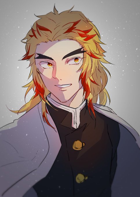 よひらさんがTwitterに投稿した煉獄杏寿郎(鬼滅の刃)のイラスト。