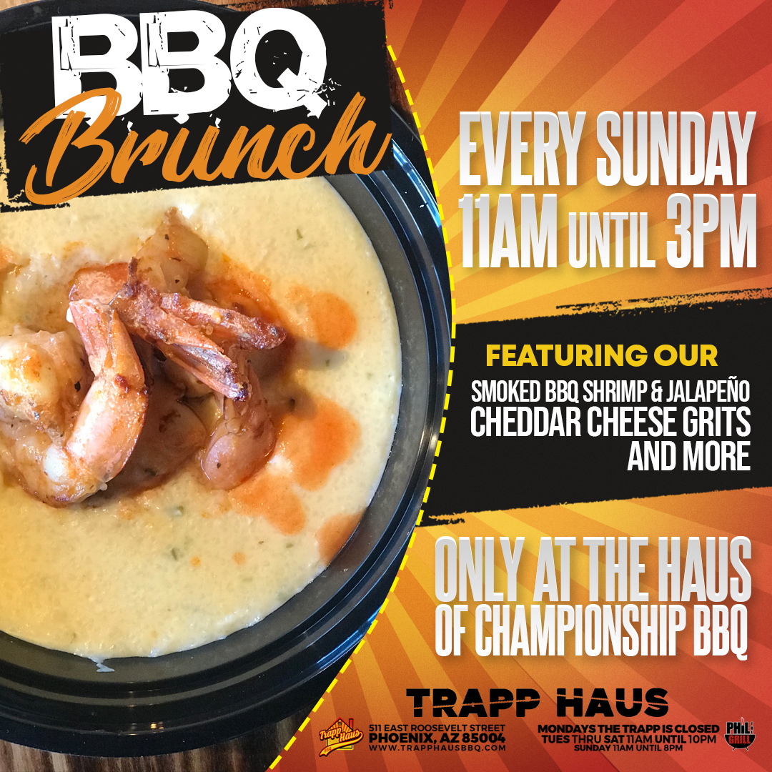 #TrappHausBBQ BBQ Brunch from Open until 3pm