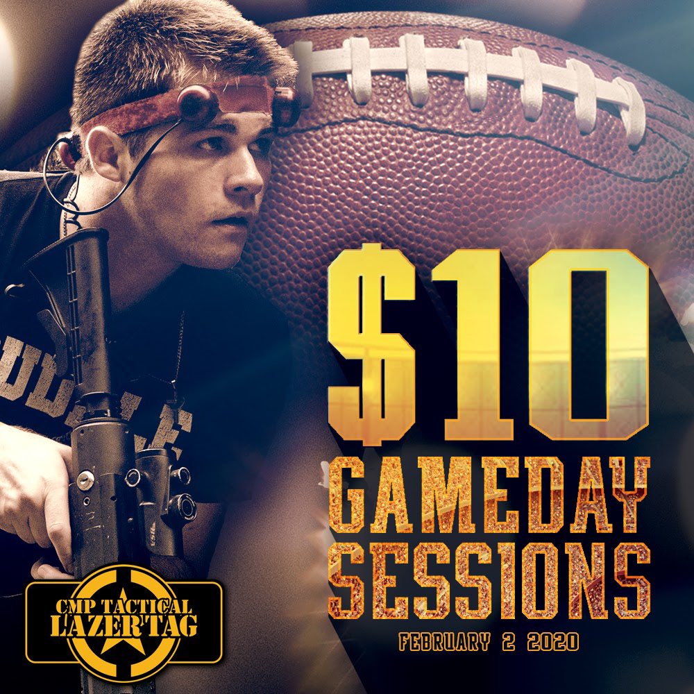CMPTacticalFF's tweet image. Gameday is here are sessions are just $10 per player all day. Some sessions are selling out fast though so reserve online or call 815-806-2020 before heading out.

February 2 sessions start at 11:15am, 1:00pm, 2:45pm, 4:30pm, and 6:15pm.

Book Now: bit.ly/CMPFFbook