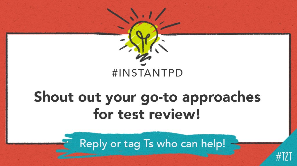 Shoutout your go-to approaches for test review! Reply or tag Ts who can help!
