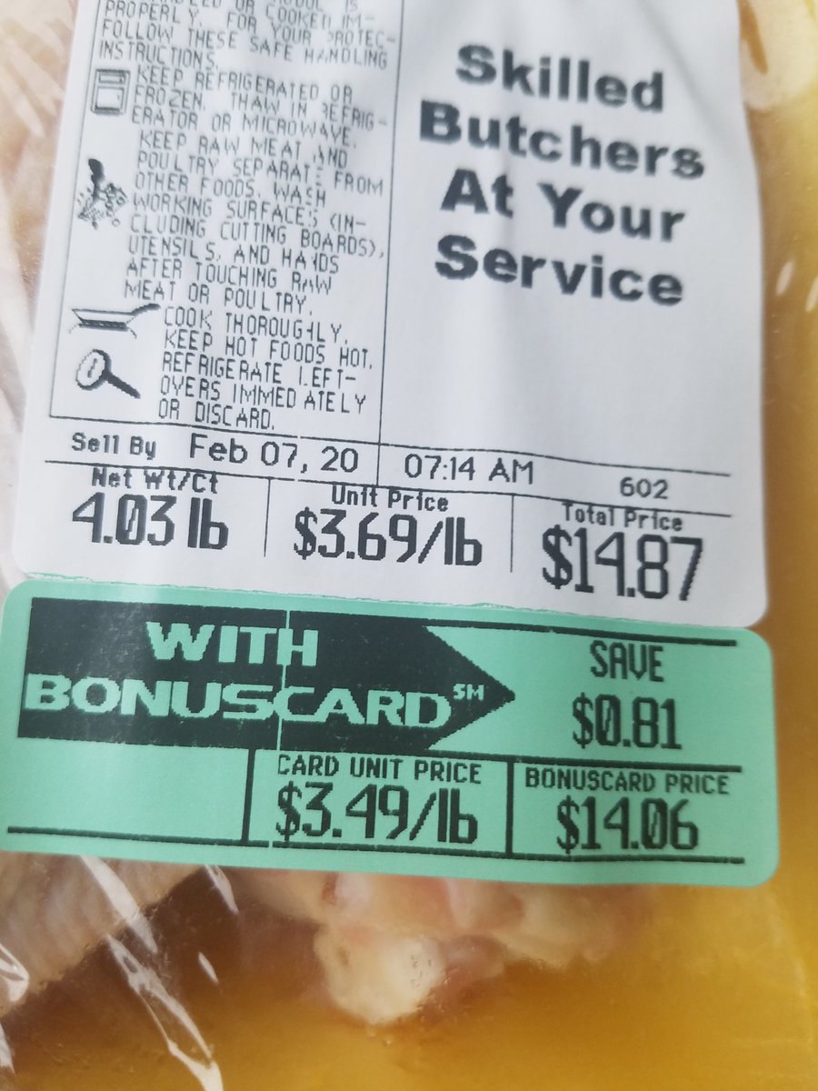 Update: fresh wings also on sale