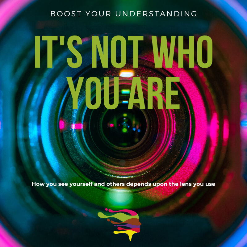 OptimumYou's tweet photo. Do you ask yourself “Who am I?” What's your answer?
Now ask “How do I see myself?”
Are the two answers different? One identifies to “something” the other asks what lens you're looking through.
What are the lenses? Your thoughts. 
Which set of thoughts do you look through today? https://t.co/T9mEdHArLT
