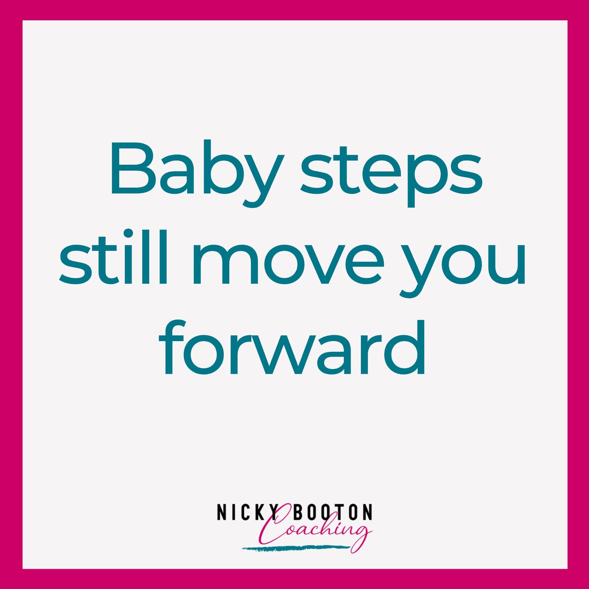 NickyB_Coaching's tweet photo. Keep moving forward - take baby steps if you need to. Never forget that a little progress each day soon adds up to big results. 💖

#nickybootoncoaching #selfesteemlioness #keepmovingforward #thrivingtosurviving #empowermentcoach #selfesteemcoach https://t.co/N3FlTiyMCm