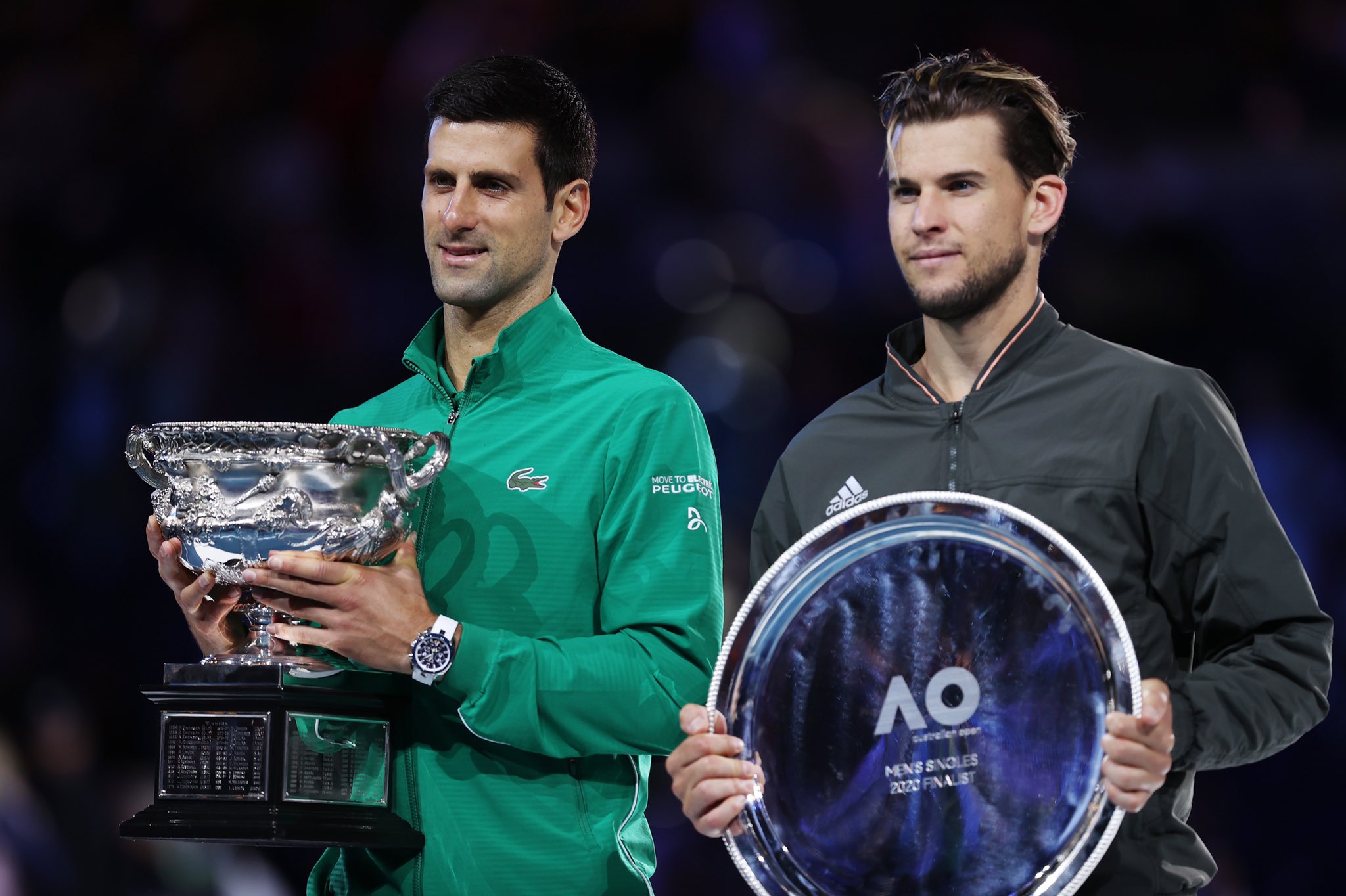 Dominic Thiem e Novak Djokovic agli Australian Open 2020