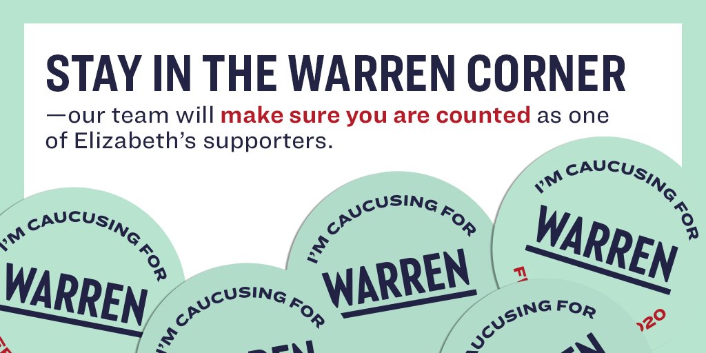 Stay in the Warren corner—our team will make sure you are counted as one of Elizabeth's supporters.