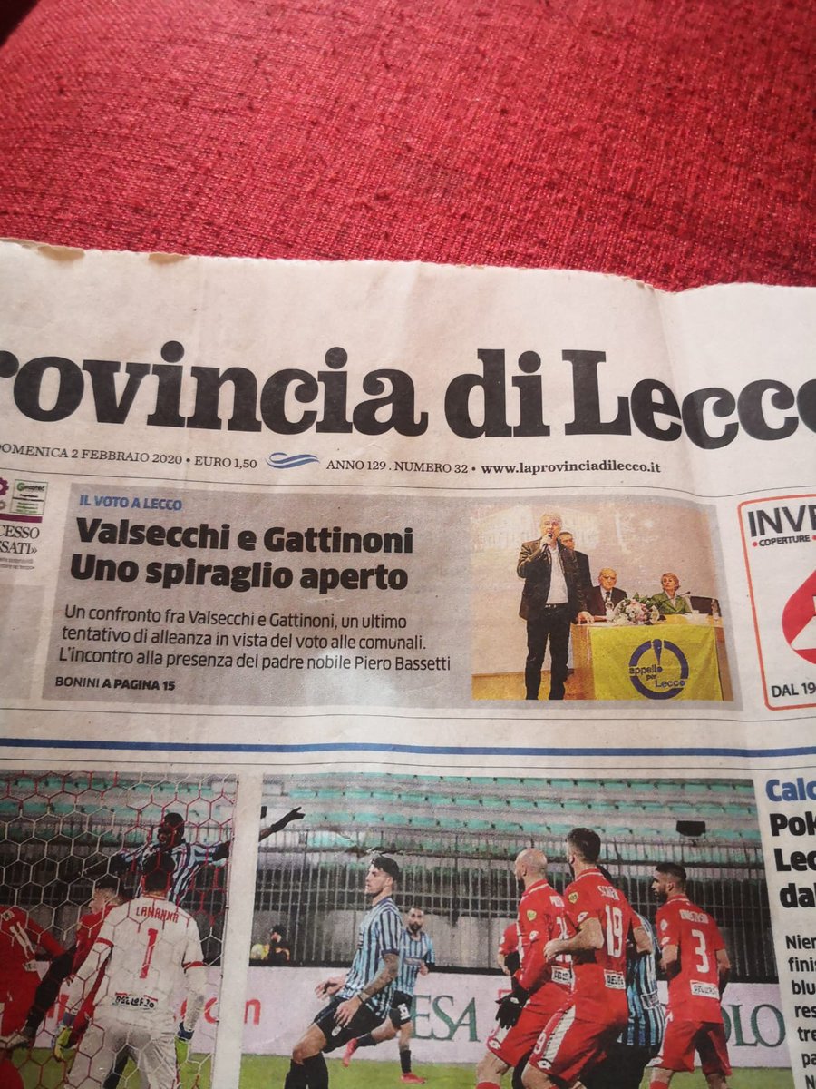 #2febbraio I giornali di #Lecco hanno riportato con grande risalto il confronto tra #CorradoValsecchi e #Gattinoni candidato del PD. Sono molto soddisfatto che questo incontro sia avvenuto nel corso della nostra Assemblea. Segno che #AlleanzaCivicadelNord è già sulla palla!