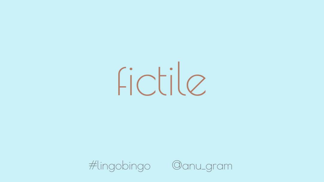 Here's a new word I've learned today'Fictile', of or relating to pottery #lingobingo