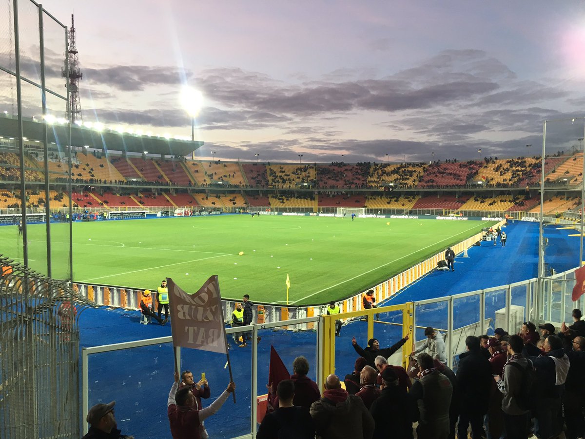 ToroRob76's tweet photo. Coach from Coventry to London. 

Plane from London to Brindisi

Multiple trains to get to Lecce. 

1,554 miles away from home.

All to see @TorinoFC_1906!

#SempreForzaToro https://t.co/X7DpIgf5lY