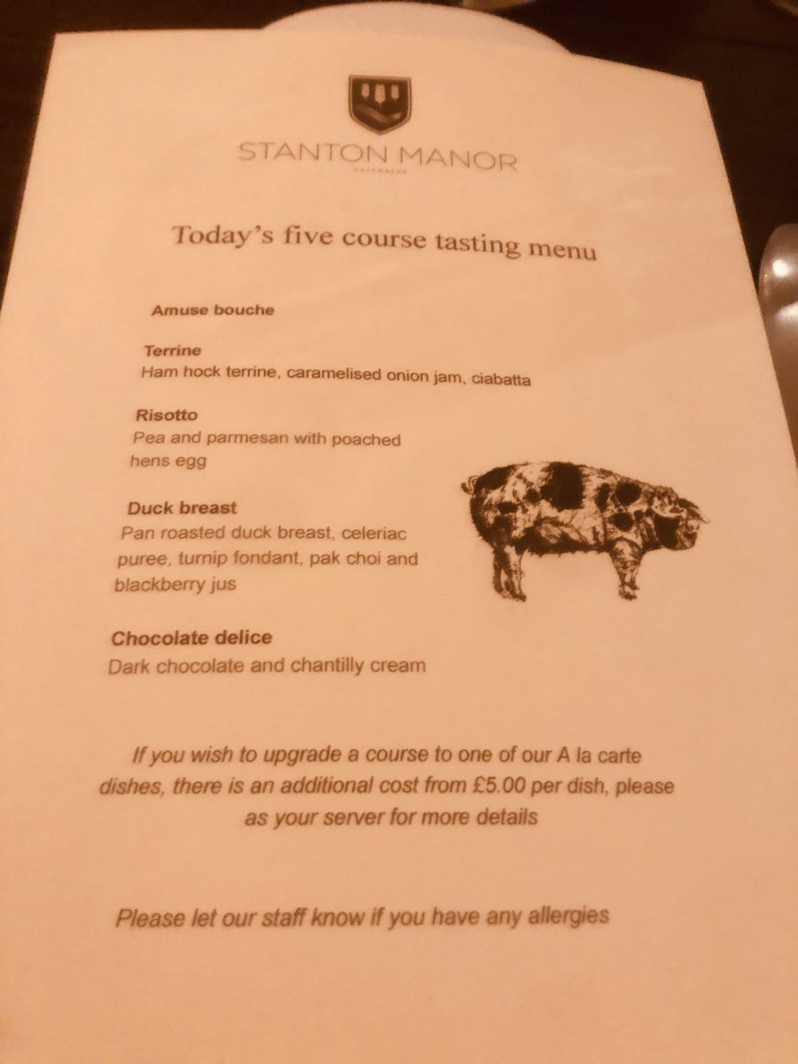 stuartstringer6's tweet photo. Thank you @stantonhotel for a lovely stay and fantastic meal. @LacockNT @HidcoteNT @Travelzoo_UK for a great deal. 😄👍 https://t.co/lRnjmq8v96