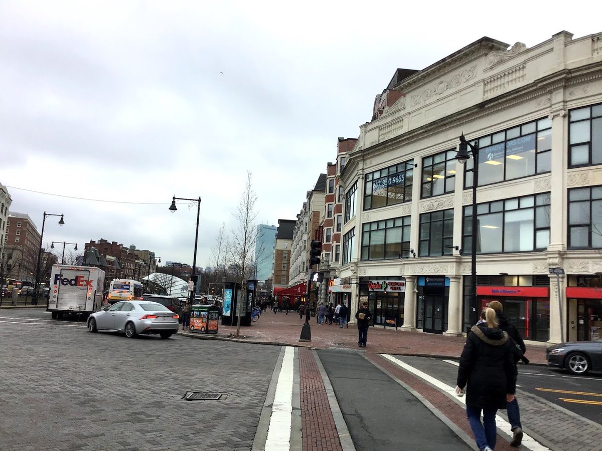 a town square crosswalk
