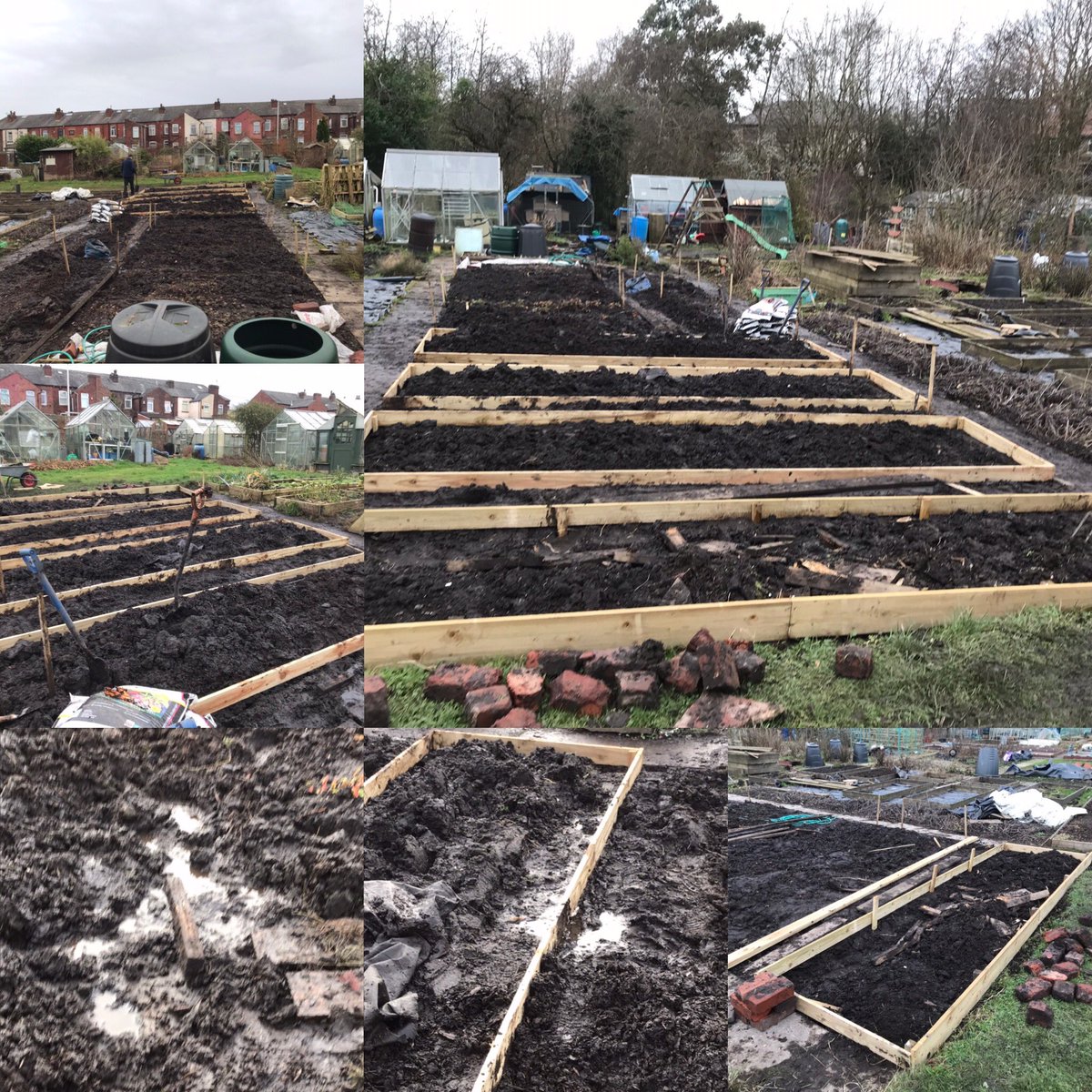 crooks_caroline's tweet photo. Feeling like we are making progress now! Very muddy but 4 beds in this weekend π #plot12a #nearlylostmywellies https://t.co/ABrVqheCqX